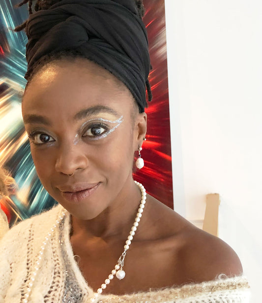 Beautiful baroque pearl earrings will finish your look. Unique custom pearl jewelry for fashion-forward women