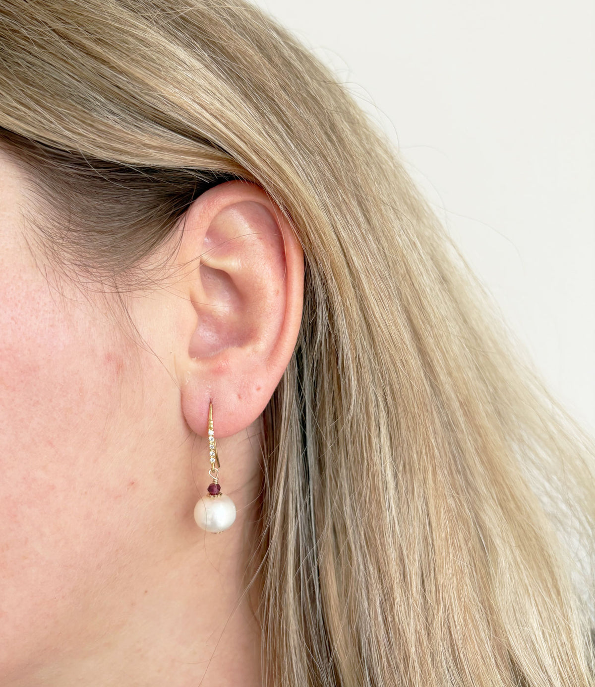 Modern white pearl jewelry will finish any look.  Women's real pearl jewelry