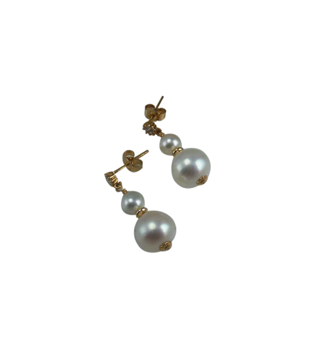 Custom white pearl earrings.  Modern pearl jewelry for fashion-forward women for any occasion.