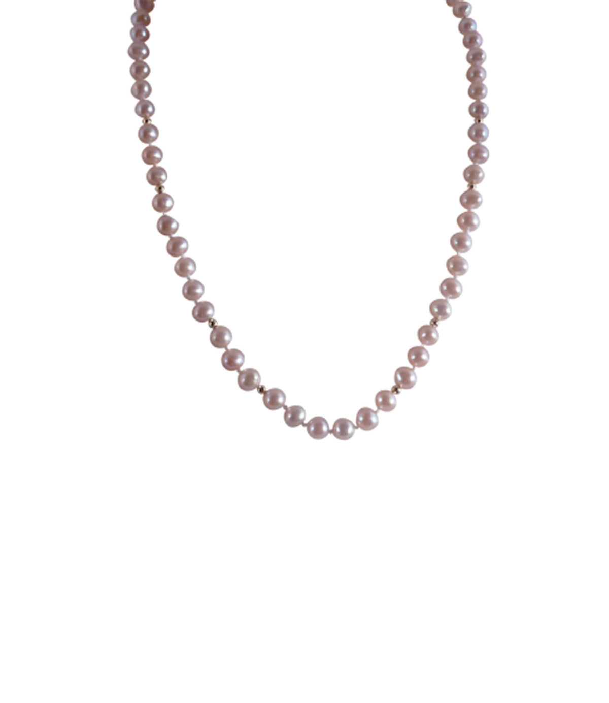 Contemporary pink pearl necklace with golden elements will finish your look.  Stylish real pearl jewelry for fashion-forward women