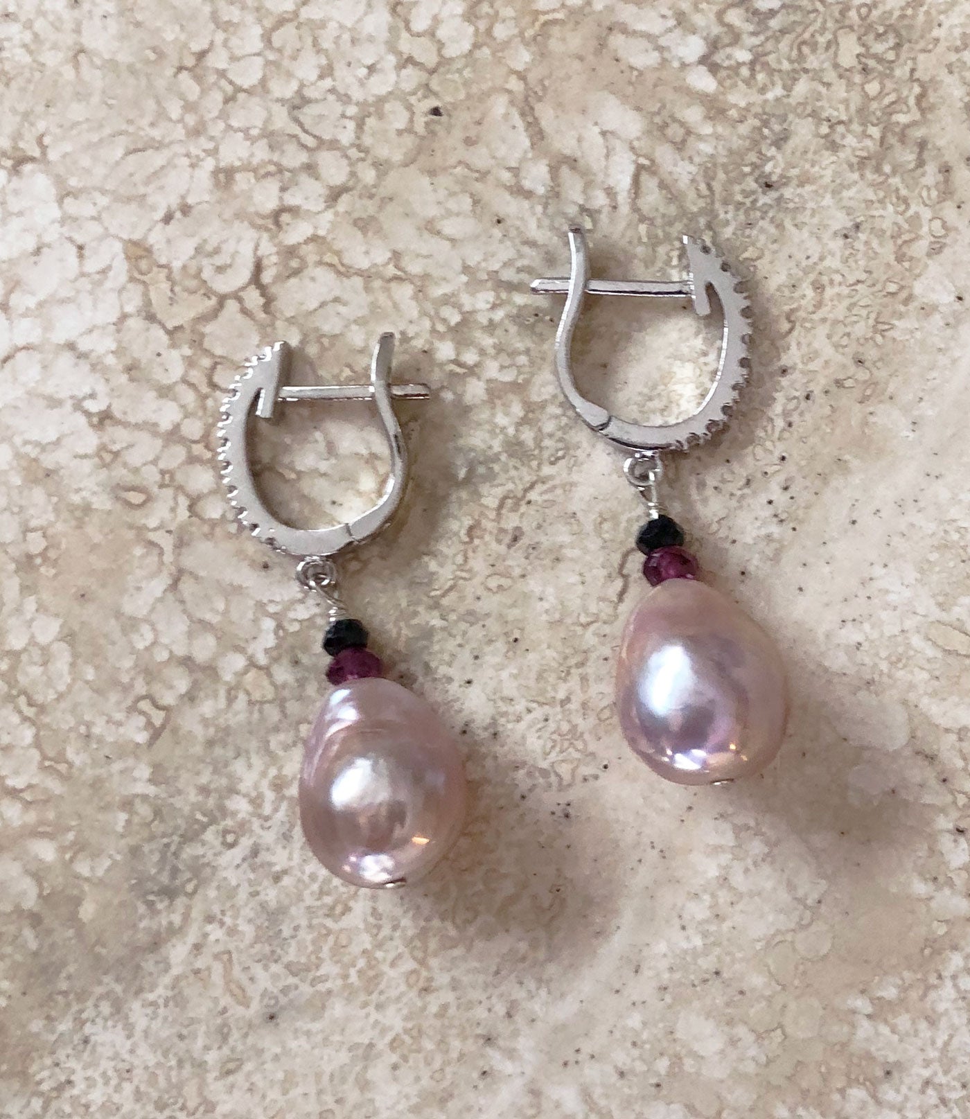 Gorgeous baroque pearl earrings may be worn on any occasion, from morning to night