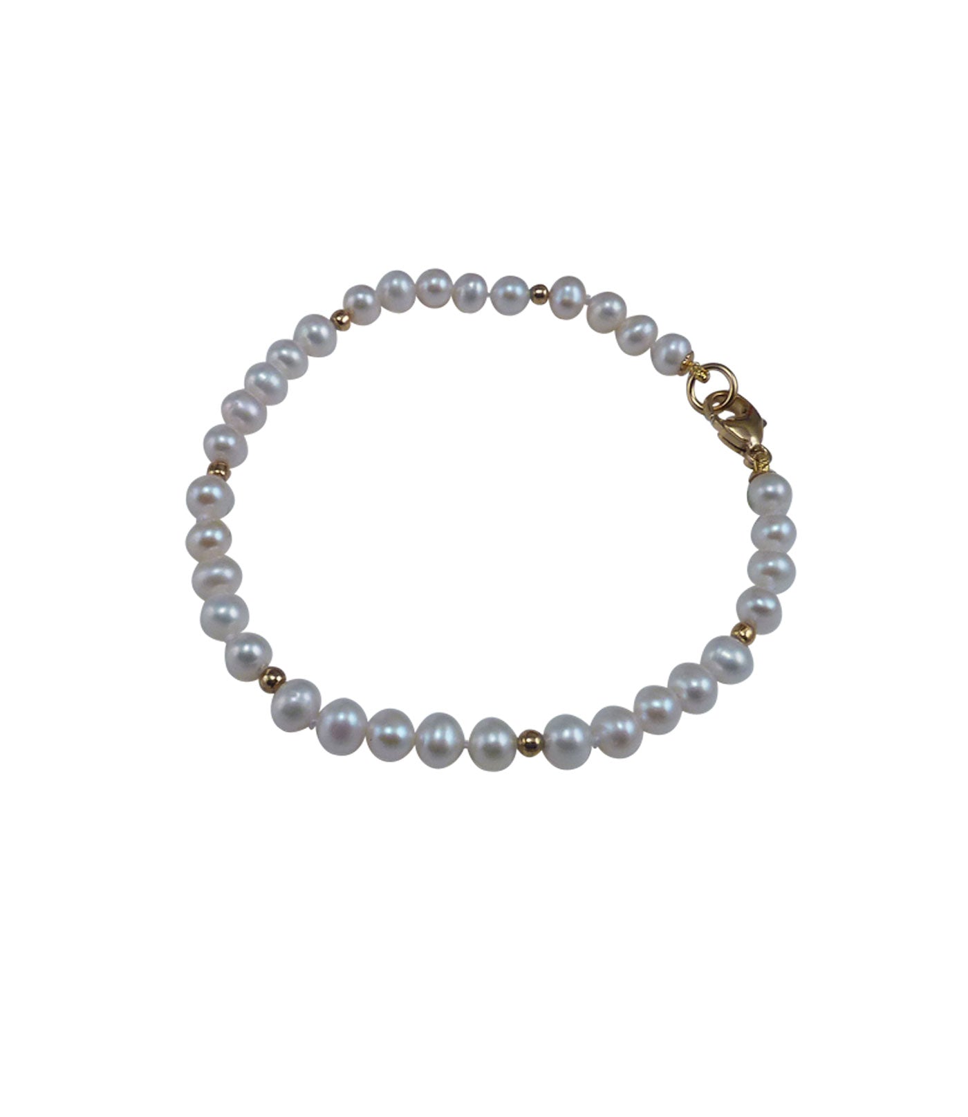 Modern small pearl bracelet may be worn alone or stacked with other braclet.  Contemporary pearl jewelry