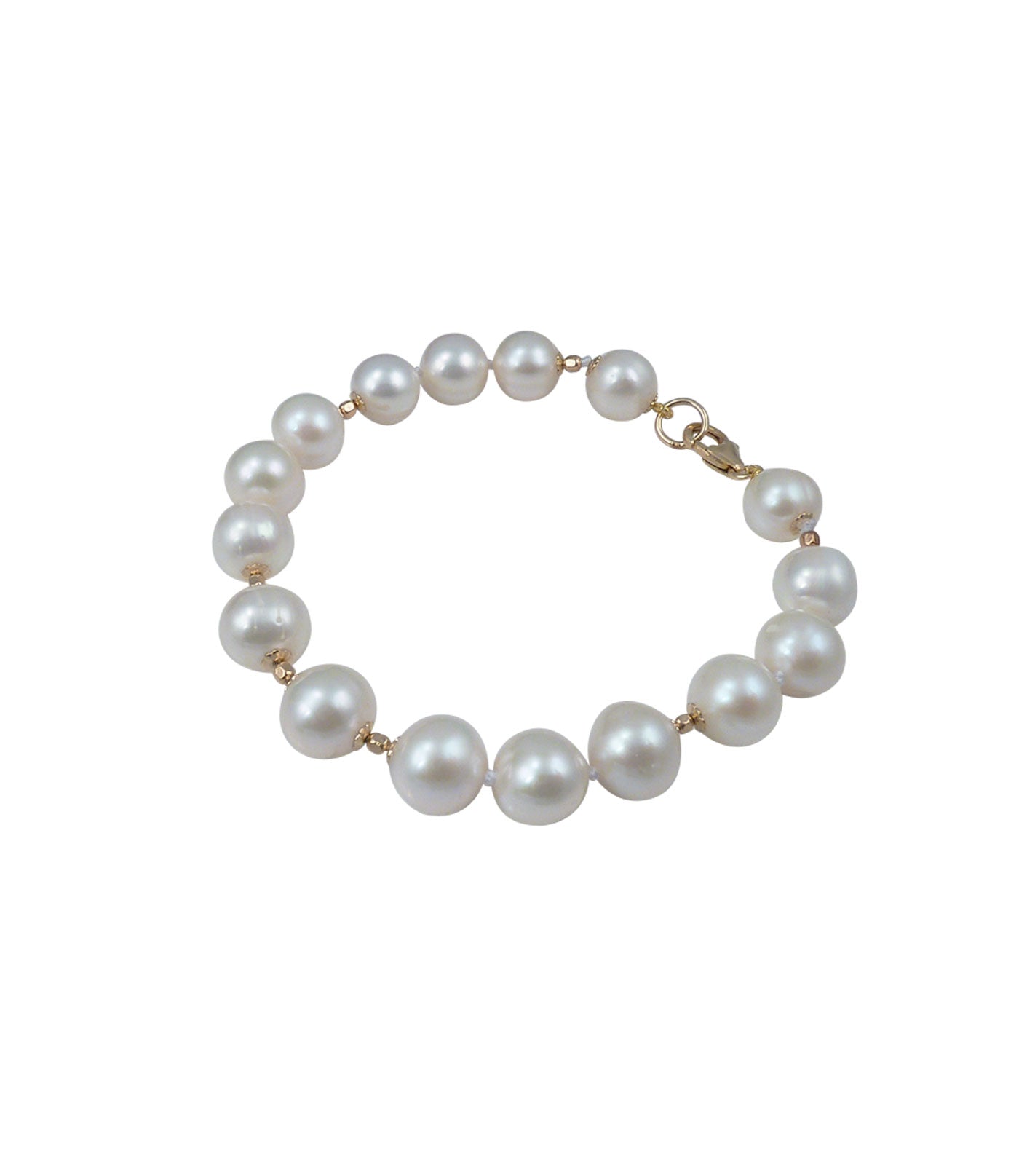 Stylish white pearl bracelet is a perfect fashion accessory.   Featuring real white pearls, this elegant pearl jewelry is always appropriate