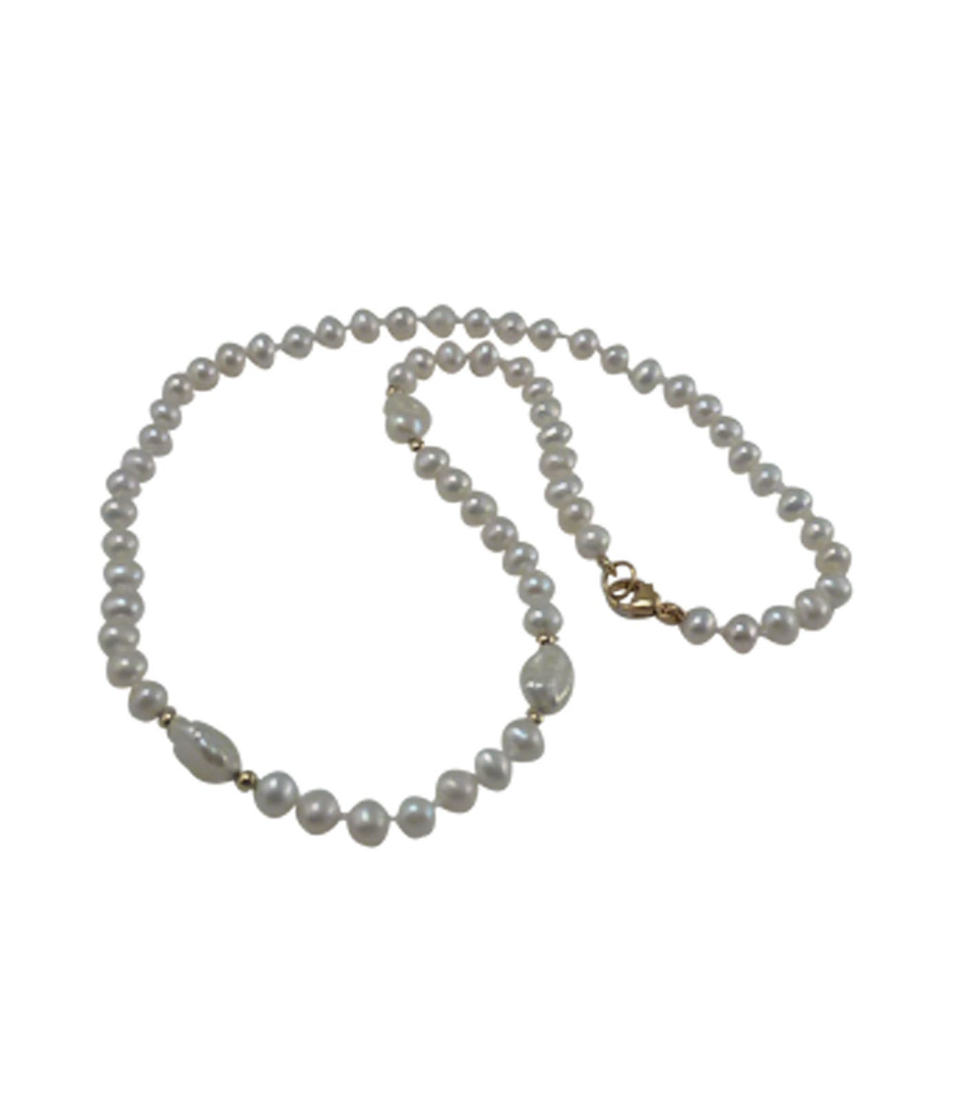Trendy pearl choker necklace featuring freshwater white pearls.  Custom pearl jewelry.