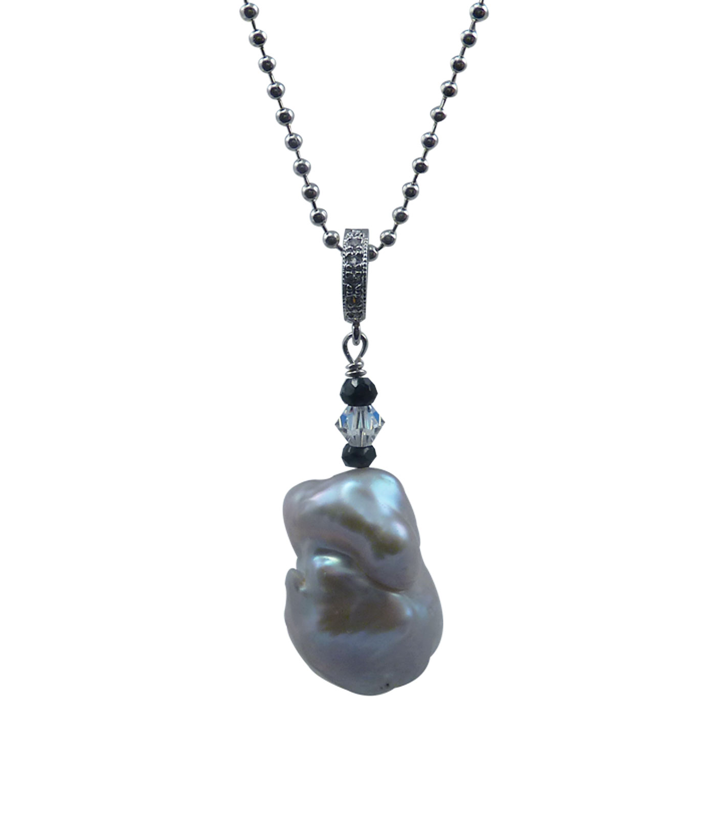 Grey pearl store pendant